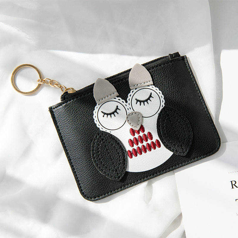 1pc Women's Mini Coin Purse Simple and Cute Thin Large Capacity Zipper Coin Key Bag Multifunctional
