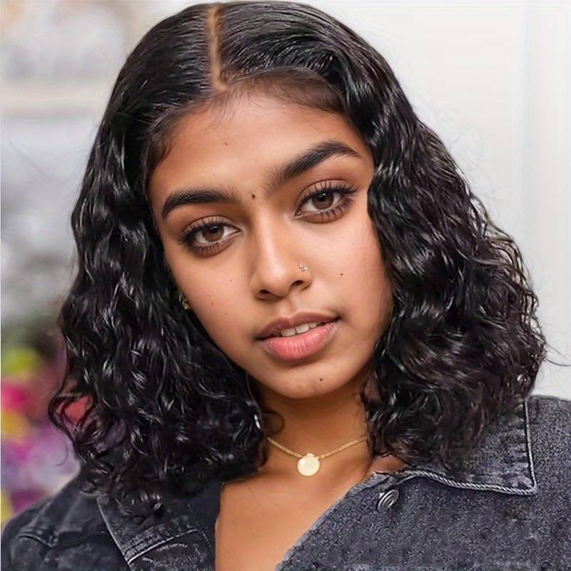 1Pc Black 35.56cm Fashion Design Wig