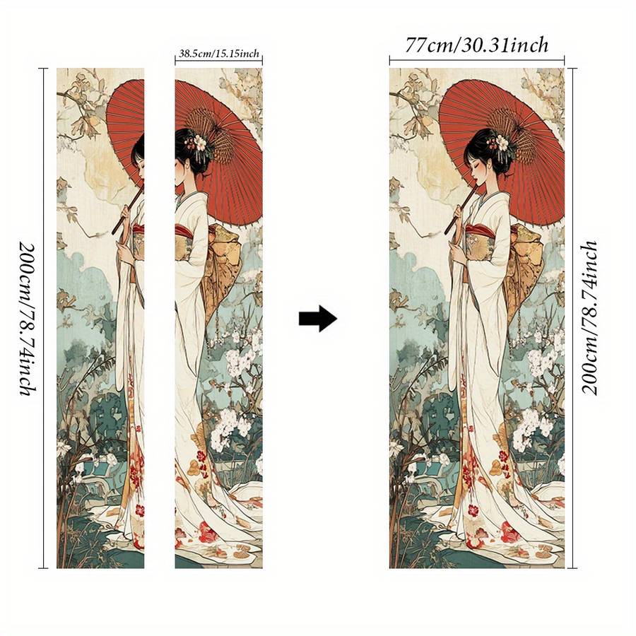 1Pc 76.96x199.9cm Door Window Sticker