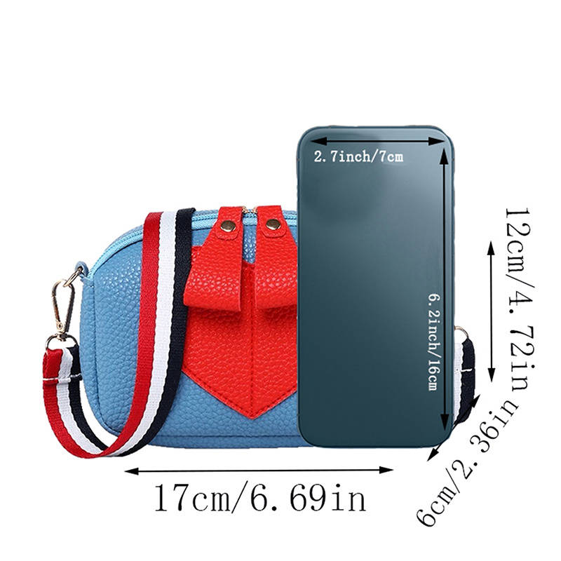 1pc Lightweight Black PU Heart-Shaped Pouch with Adjustable Strap Casual Zipper Phone Bag Ideal
