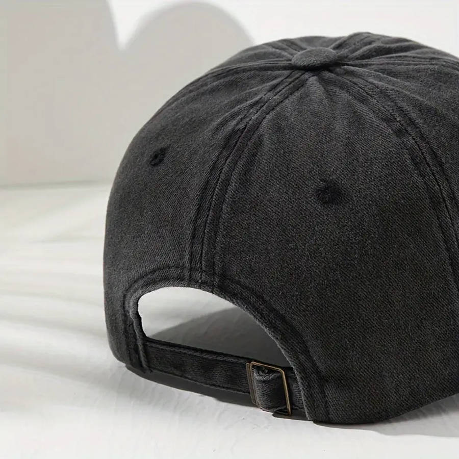 Retro Adjustable Baseball Cap With Mountain View Print Soft Top Dad'S Hat Sun Protection Perfect