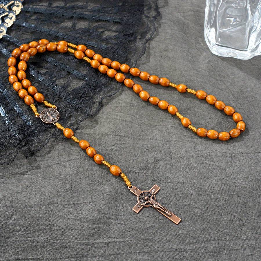 1 Piece Dark Coffee Color Jesus Theme Pendant