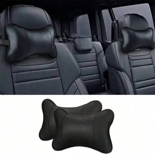 1pc Car Seat Headrest with Breathable Mesh Auto Safety Head and Neck Rest Relax Pillow Cushion Auto