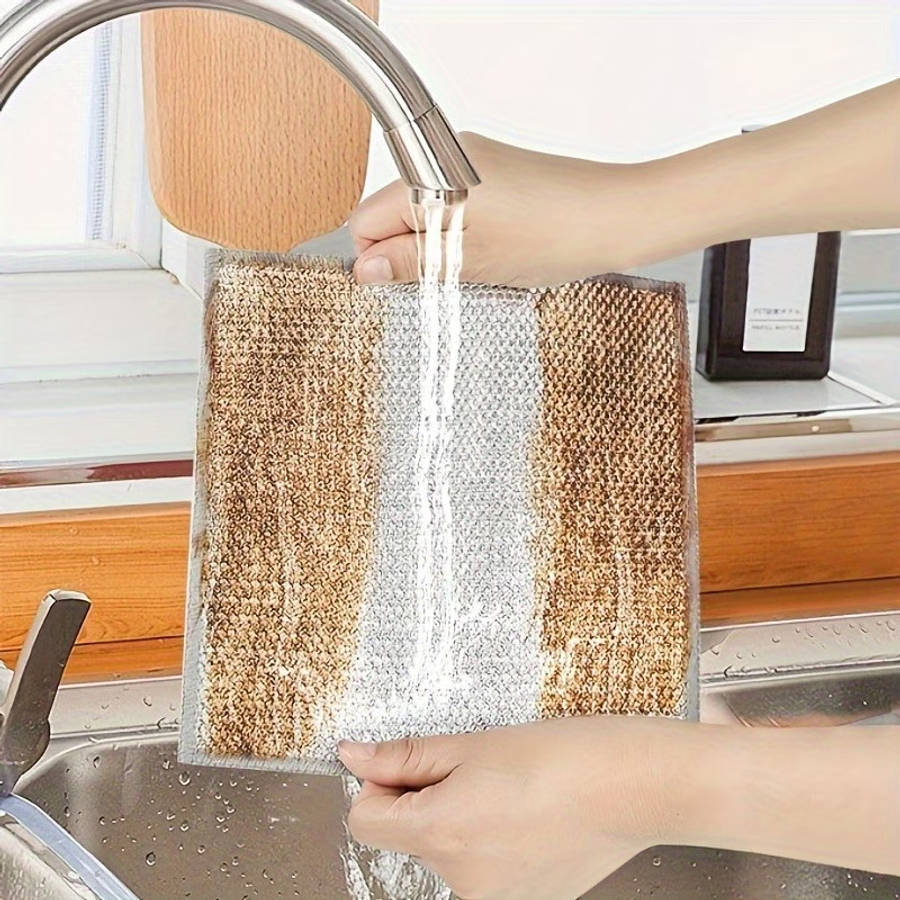 10pcs of Stainless Steel Wire Mesh Dishcloths