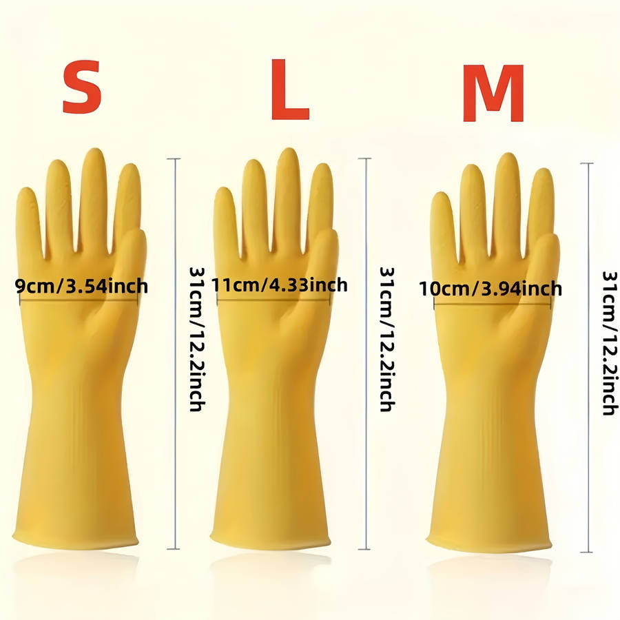 2 Pairs Size L Household Cleaning Gloves