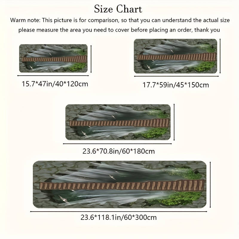 1Pc 15.7x47inch 40x120cm Floor Mat