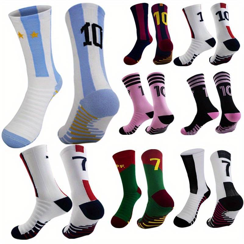 1 Pair White Red 10  Socks