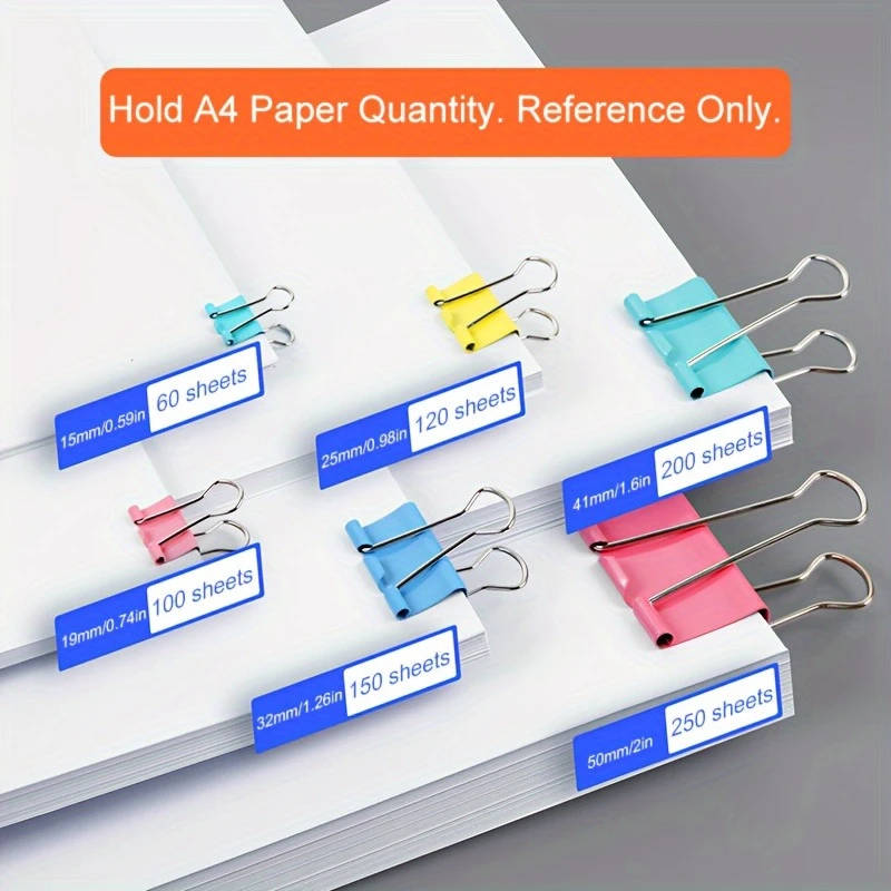45Pcs Colorful Mini Binder Clips Small Paper Clips For Home School And Office Organization