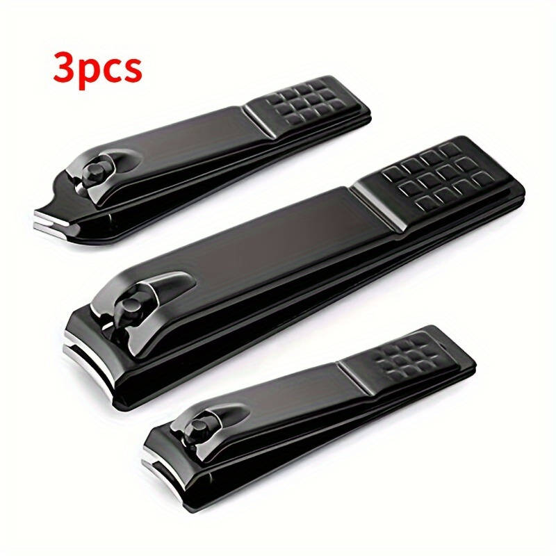 3pcs Stainless Steel Nail Clipper Set Large Small Slanted Mouth