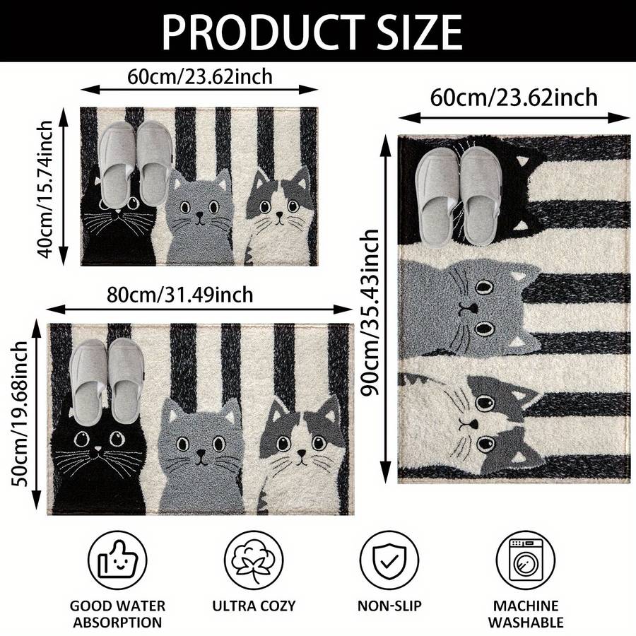 1Pc 60x40cm 23.6x15.7inch Floor Mat