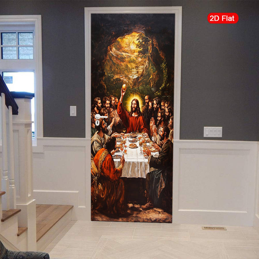 1pc 37.4x84.6 inches   95x215 cm   Jesus Christian Themed Stickers