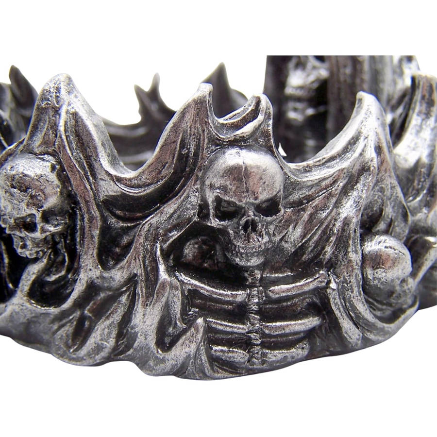 1pc Gothic Skeleton Reaper Ashtray Polyresin Halloween Decor Artistic High-End Smoking Accessory