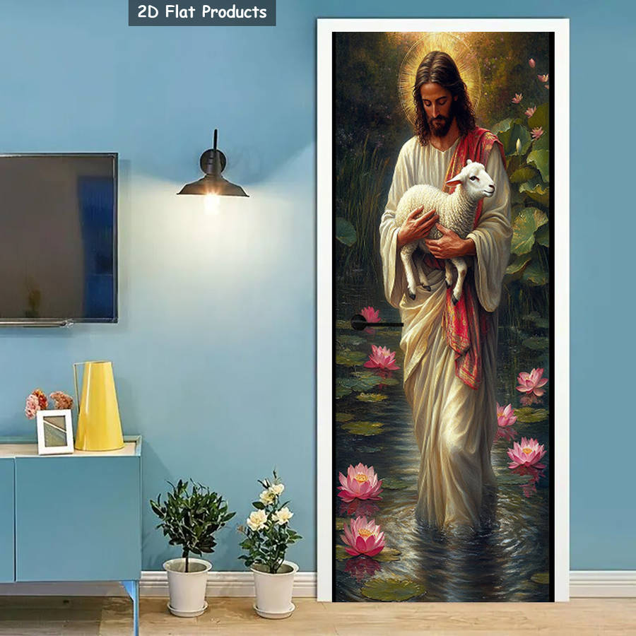 1pc 95.0x214.88cm Jesus Christian Themed Stickers