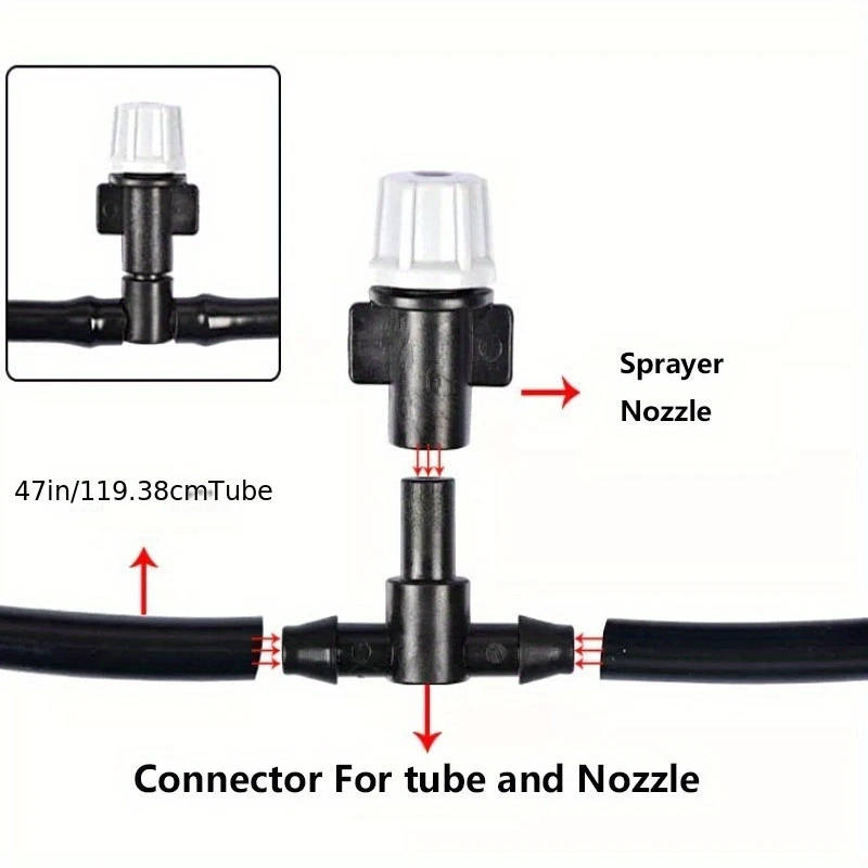 10Meter Durable Plastic Garden Irrigation System With 10 Adjustable Sprinklers Perfect For Lawn