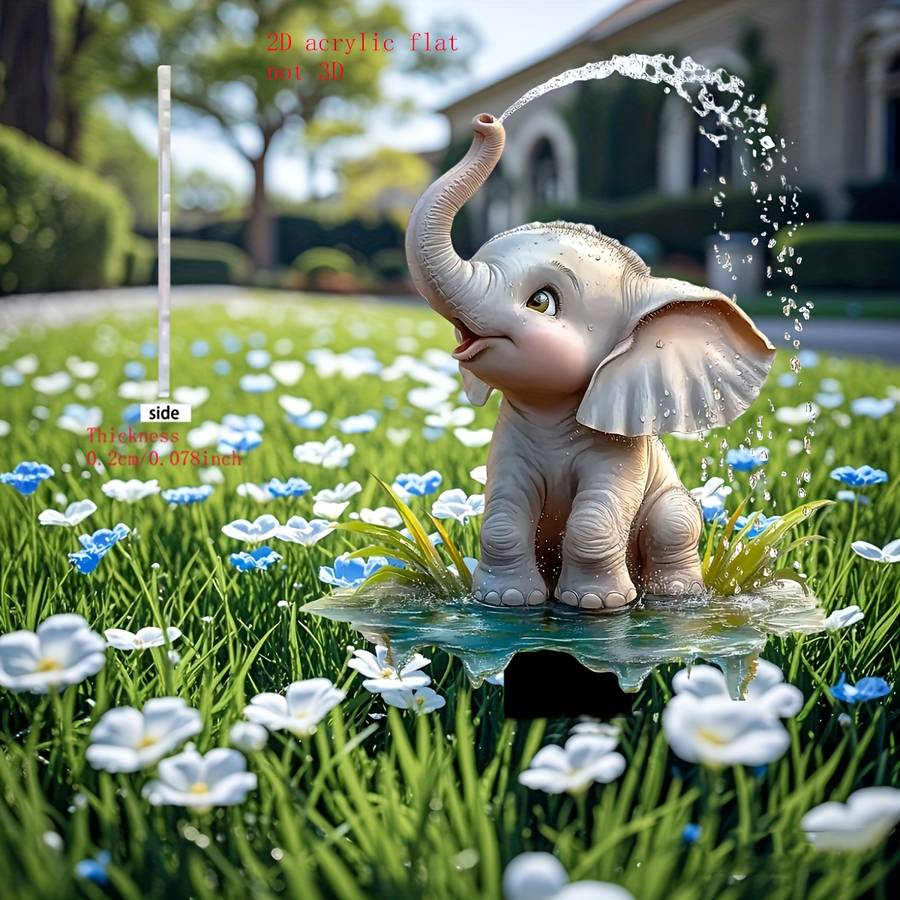 1pc 2D Flat    Animal Lawn Decoration Floor Insert Suitable for Garden Lawn Courtyard