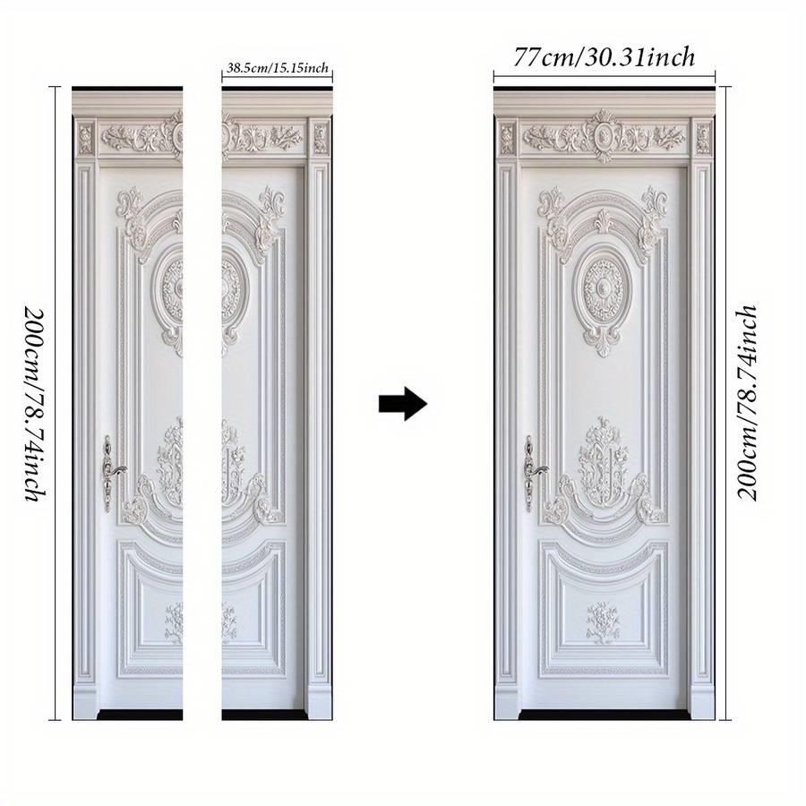 1Pc 76.96x199.9cm Door Window Sticker