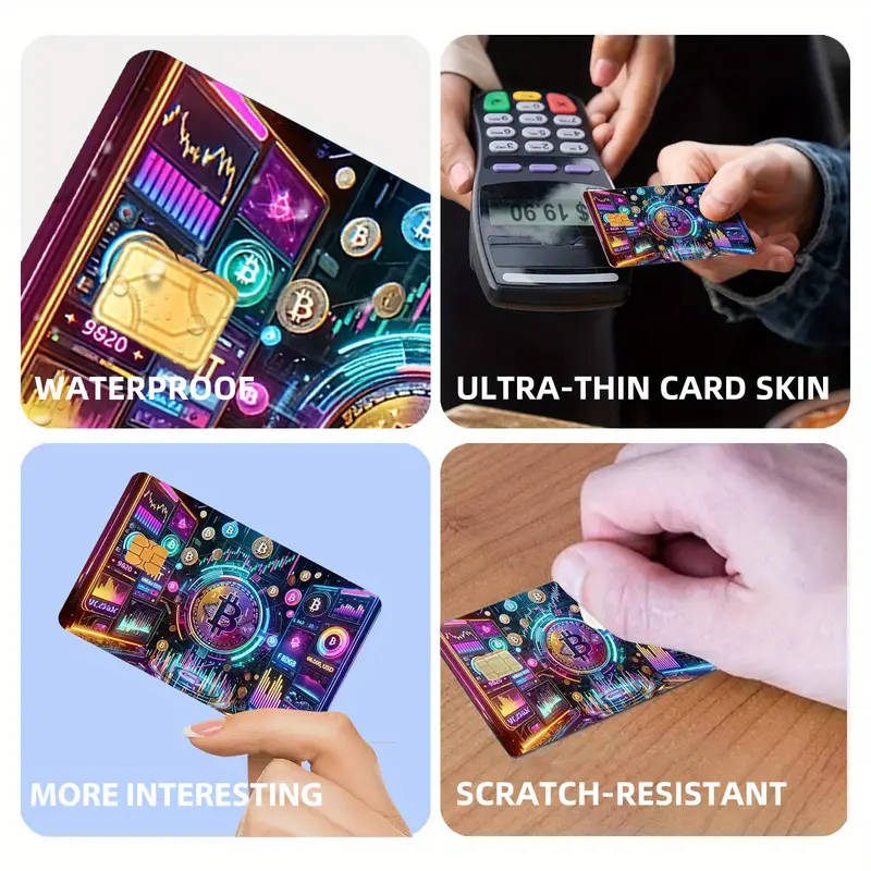 Two Shiny Credit Card Skins Made of Ultra-Thin Vinyl