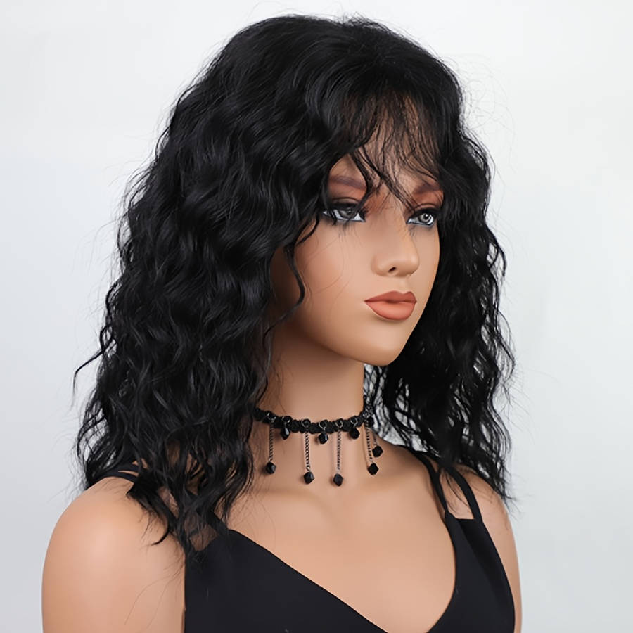 1Pc Black 50.8cm Fashion Design Wig
