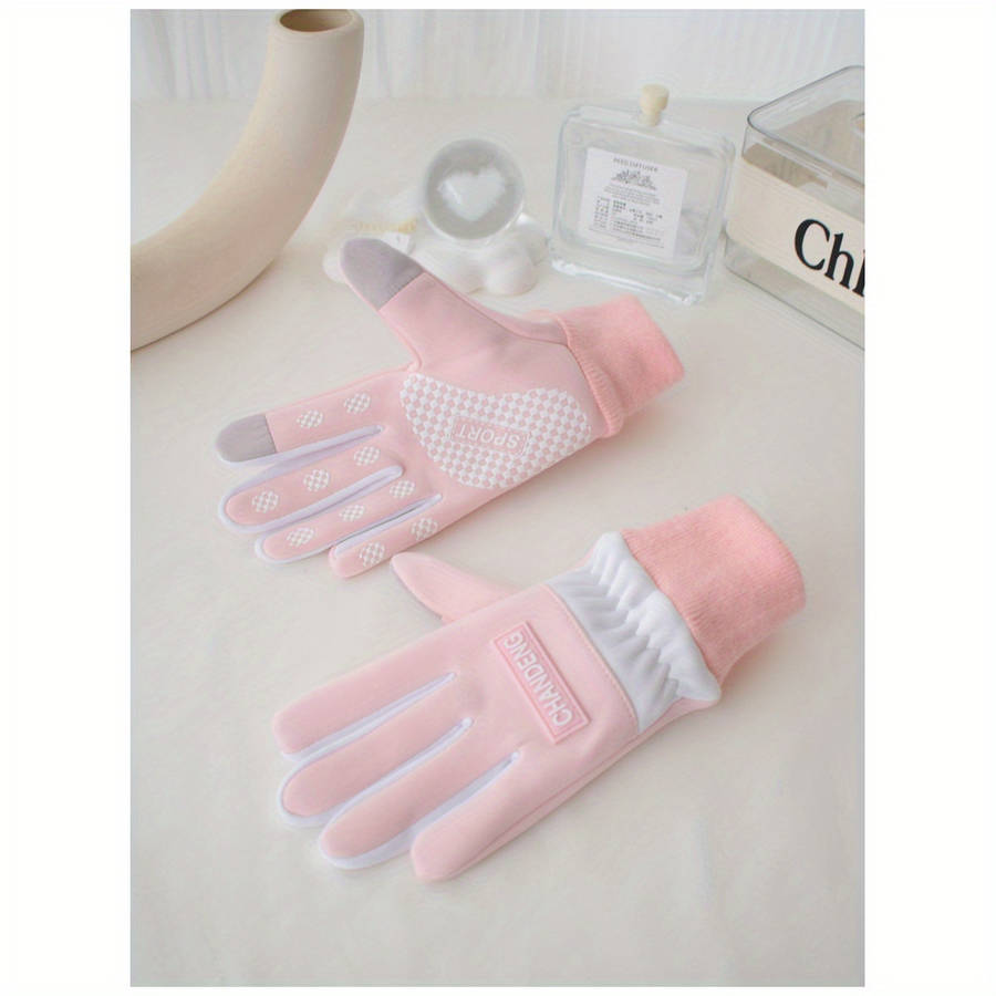 1 Pair Blue Recommended For 7 To 15 Years Old Warm Gloves