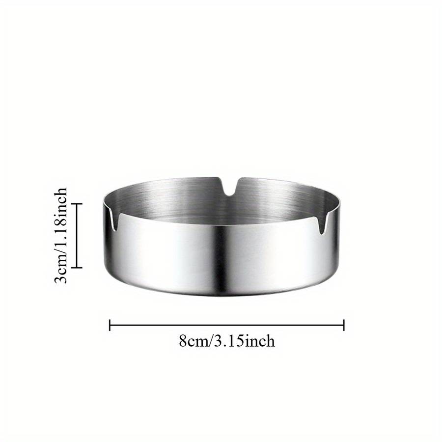 3pcs Stainless Steel Windproof Ashtray Shock-Resistant and Wear-Resistant Easy to Clean