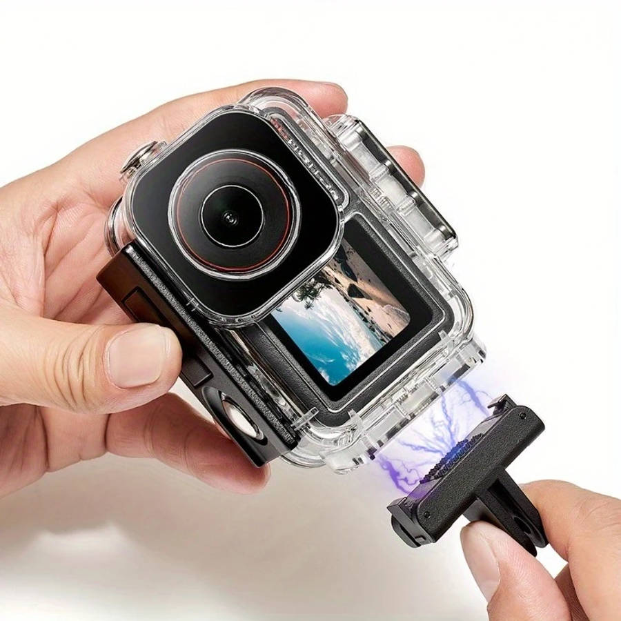 5pro 4 3 protective case high quality shockproof clear transparent hard shell with mounting holes screws for action camera accessories secure screw mount details 8