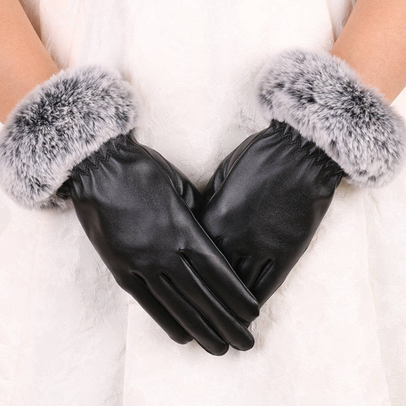 1 Pair Red One Size Warm Gloves