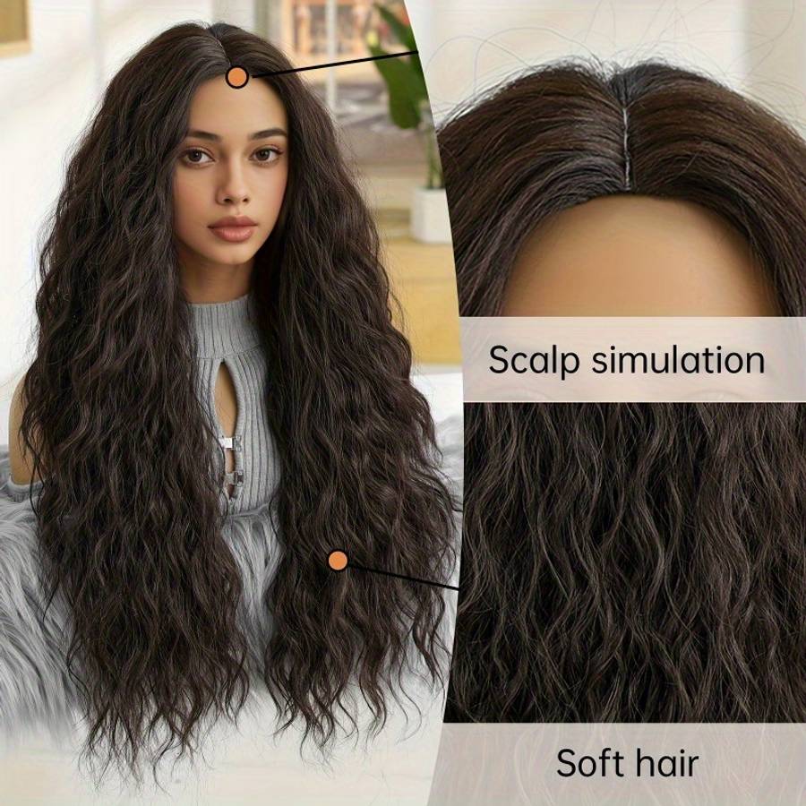 1Pc Black 71.12cm Fashion Design Wig