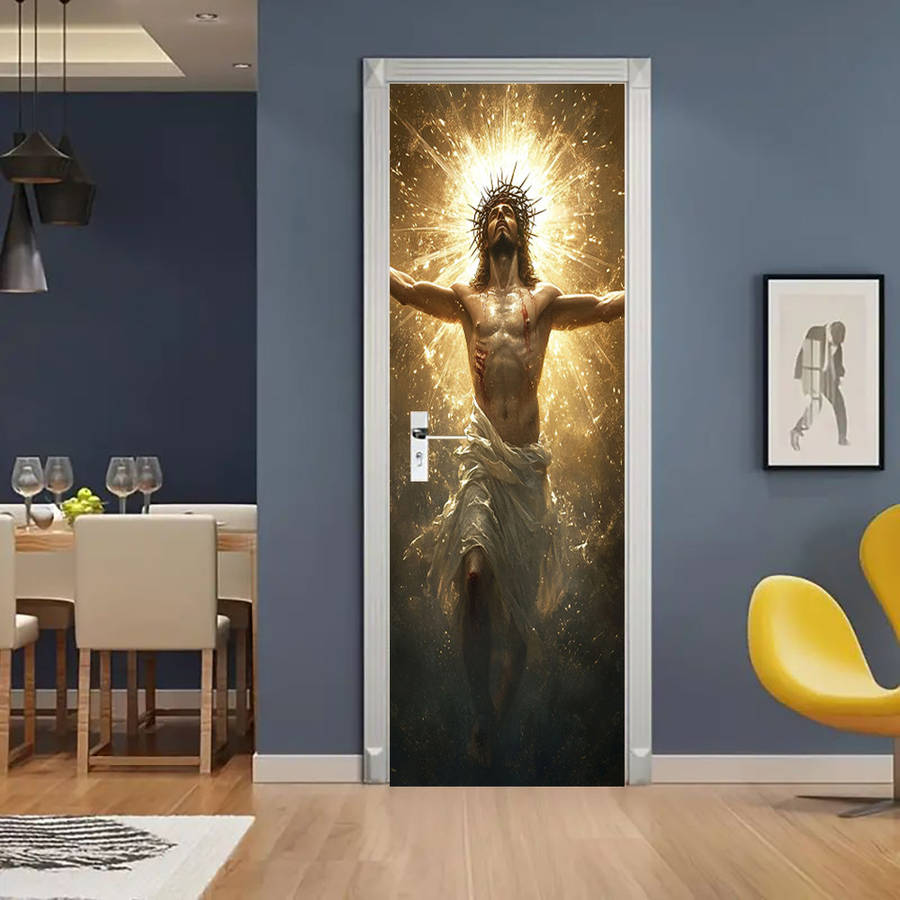 1pc 95.0x214.88cm Jesus Christian Themed Stickers