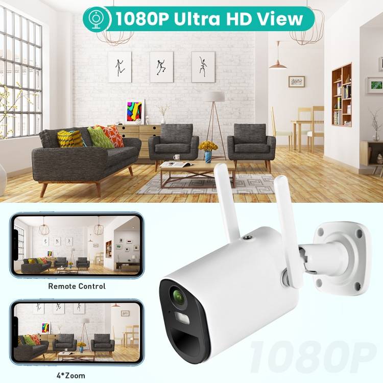 T20 1080P Full HD Solar Powered WiFi Camera, Support Motion Detection, Night Vision, Two Way Audio,