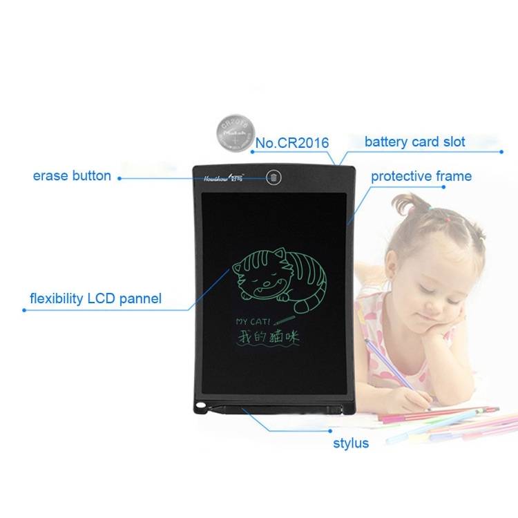 Howshow 8.5 inch LCD Pressure Sensing E-Note Paperless Writing Tablet / Writing Board (Red)