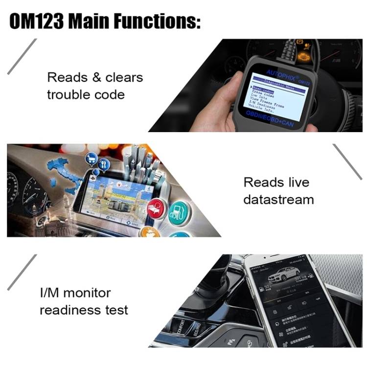 AUTOPHIX OM123 Car Portable OBD2 Scanner Car Diagnostic Tool OBD 2 Automotive Scanner EOBD Code Read