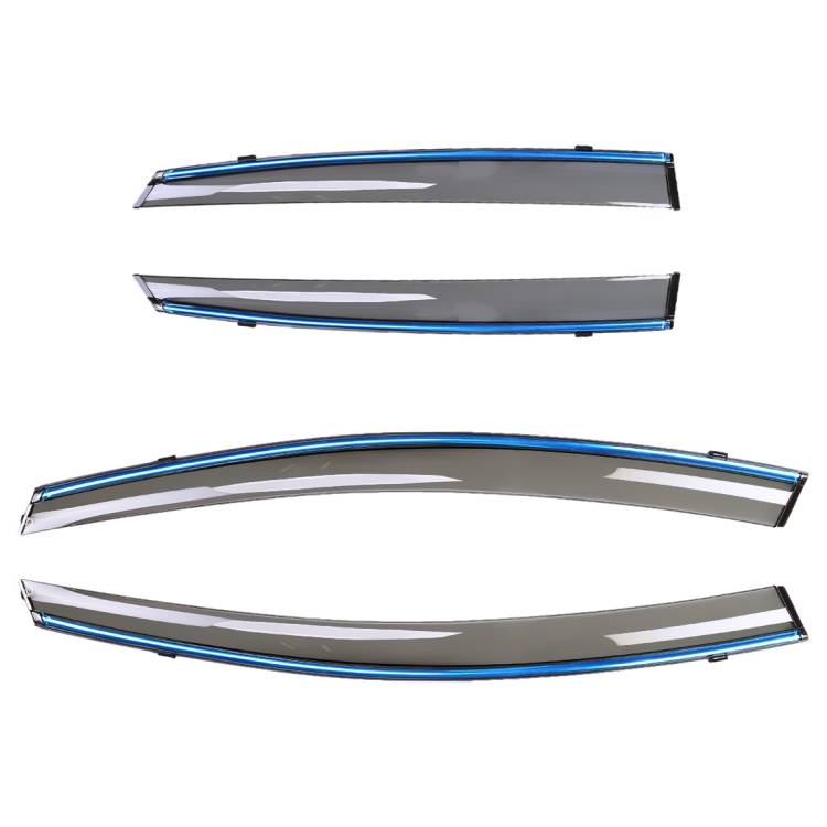 4 PCS Window Sunny Rain Visors Awnings Sunny Rain Guard for Ford Fiesta 2010-2018 Version Sedan