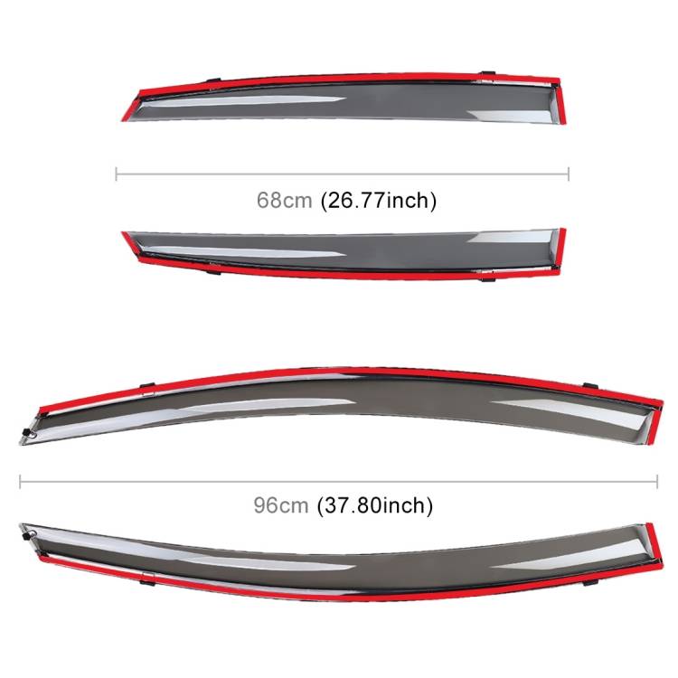 4 PCS Window Sunny Rain Visors Awnings Sunny Rain Guard for Ford Fiesta 2010-2018 Version Sedan