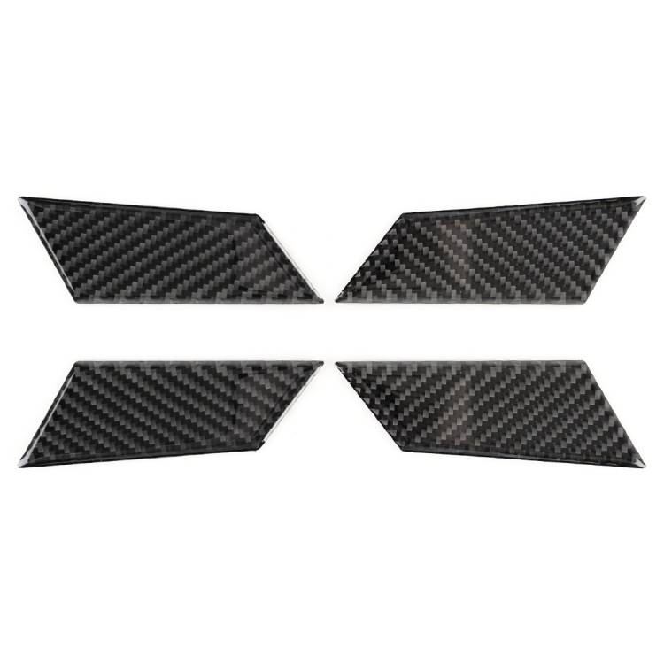 4 PCS Carbon Fiber Car Inner Door Bowl Decorative Sticker for Porsche Macan