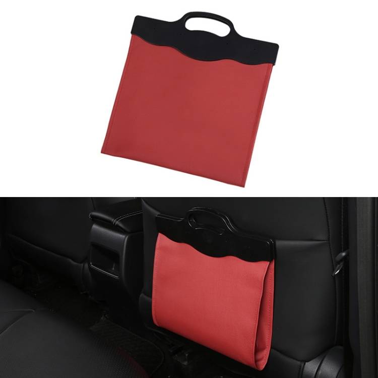 Car Multi-functional Hanging Front Trash Can with LED Light, 32 x 28cm (Wine Red)
