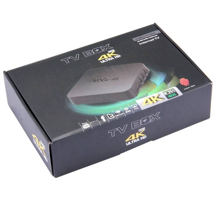 MXQ 4K Full HD Media Player RK3229 Quad Core KODI Android 9.0 TV Box with Remote Control, RAM: 1GB,
