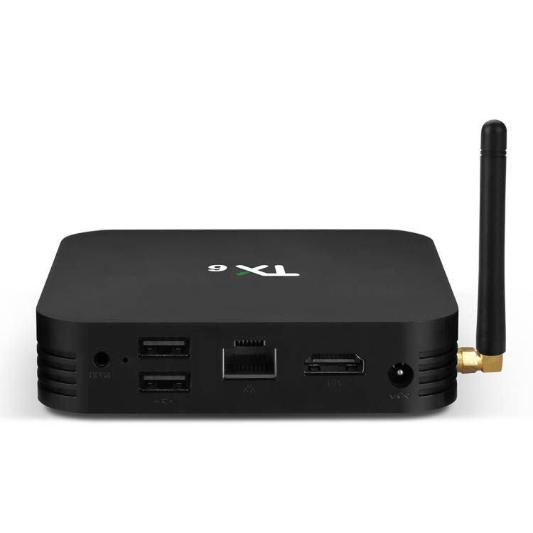 TX6 4K UHD Smart TV Box with Remote Controller, Android 7.1 Allwinner H6 Quad Core ARM Cortex-A53 1.