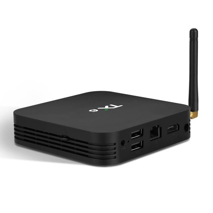 TX6 4K UHD Smart TV Box with Remote Controller, Android 7.1 Allwinner H6 Quad Core ARM Cortex-A53 1.