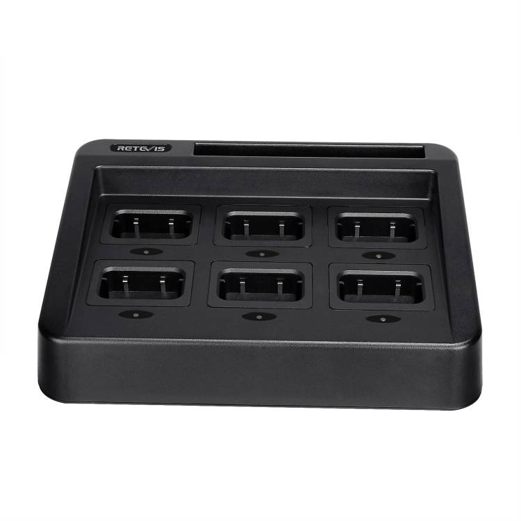 RETEVIS RTC48 Multi-function Interchangeable Slots Six-Way Walkie Talkie Charger for Retevis RT48/RT