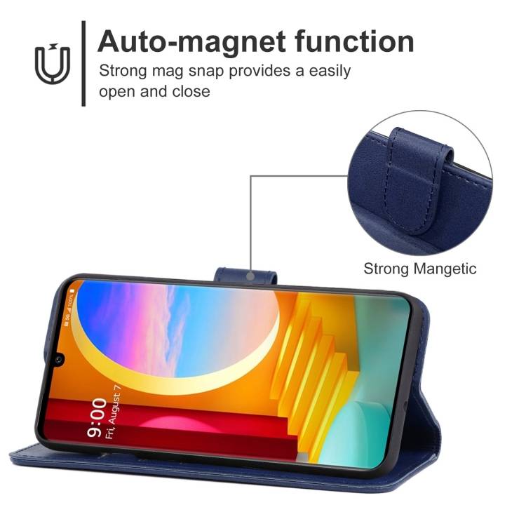 Leather Phone Case For LG Velvet 2 Pro(Blue)