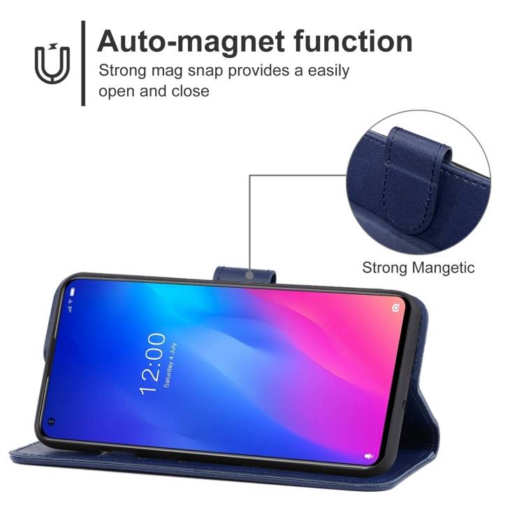 Leather Phone Case For DOOGEE N30(Blue)