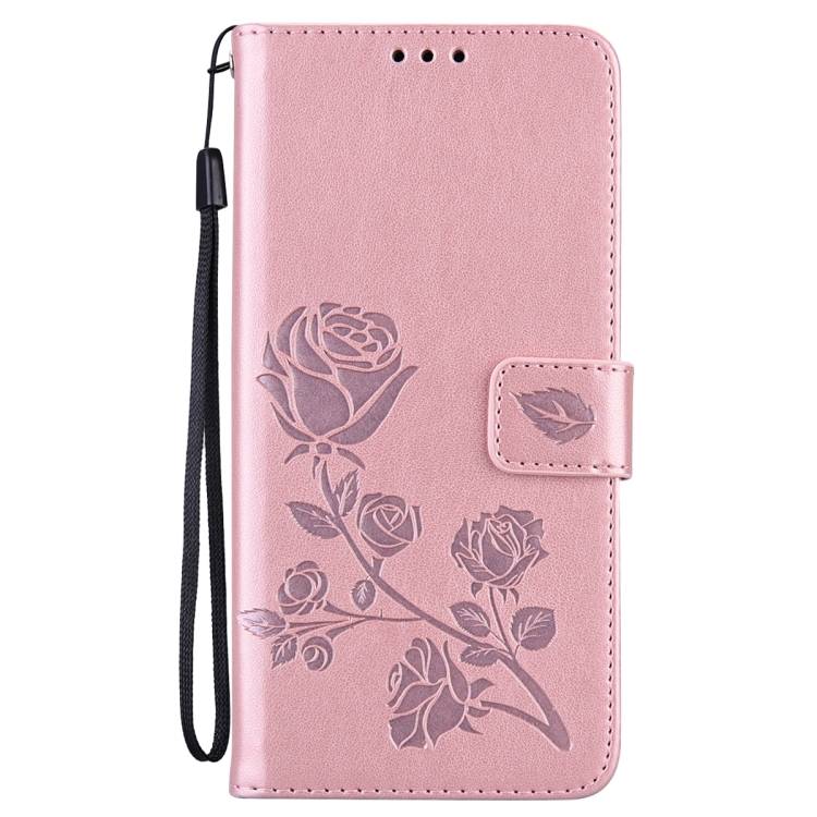 For Honor 50 Rose Embossed Leather Phone Case(Rose Gold)