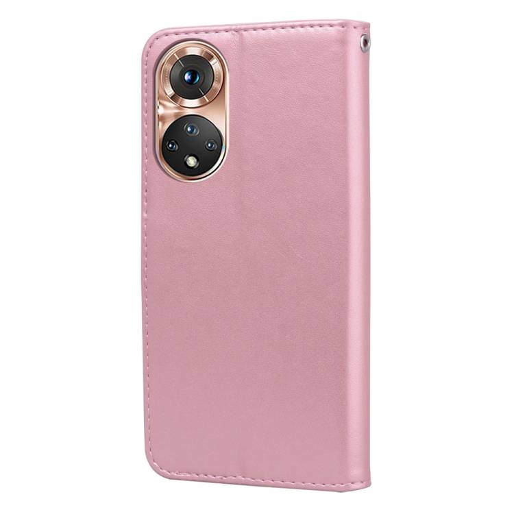 For Honor 50 Rose Embossed Leather Phone Case(Rose Gold)