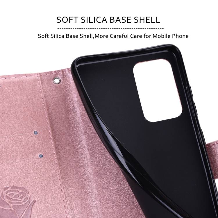 For Honor 50 Rose Embossed Leather Phone Case(Rose Gold)