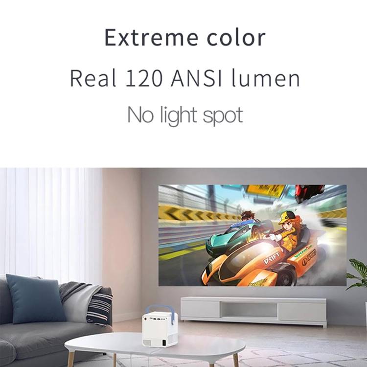 Q96 E300 Intelligent Portable HD 4K Projector, EU Plug, Specification:Android Version(White)
