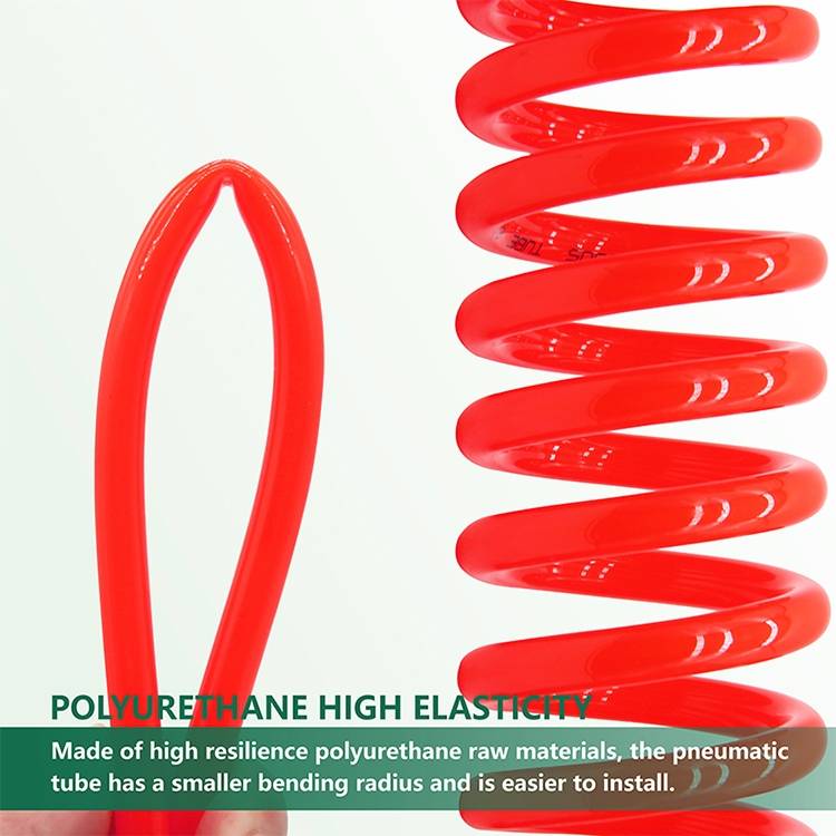 LAIZE Compressor Air Flexible PU Spring Tube without Connector, Specification:8x5mm, 12m