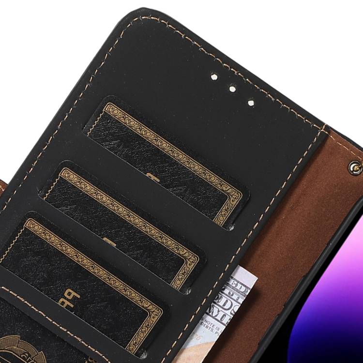 For Xiaomi 13T / Redmi K60 Ultra Genuine Leather Magnetic RFID Leather Phone Case(Black)