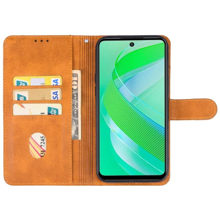 For Infinix Smart 8 Pro Leather Phone Case(Brown)