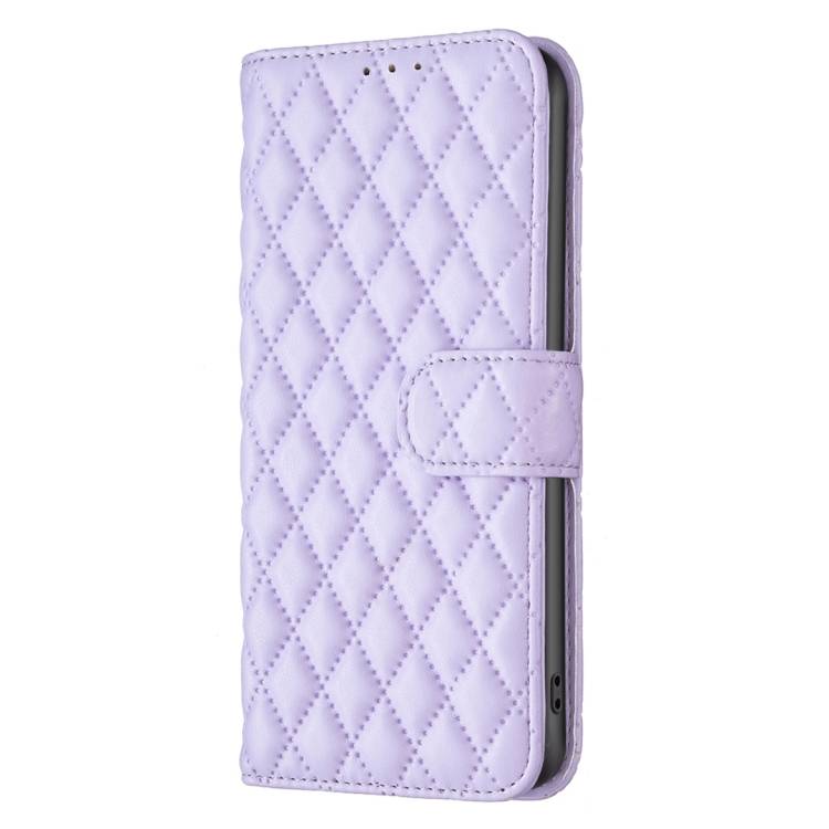 For Realme 12+ 5G Diamond Lattice Wallet Flip Leather Phone Case(Purple)