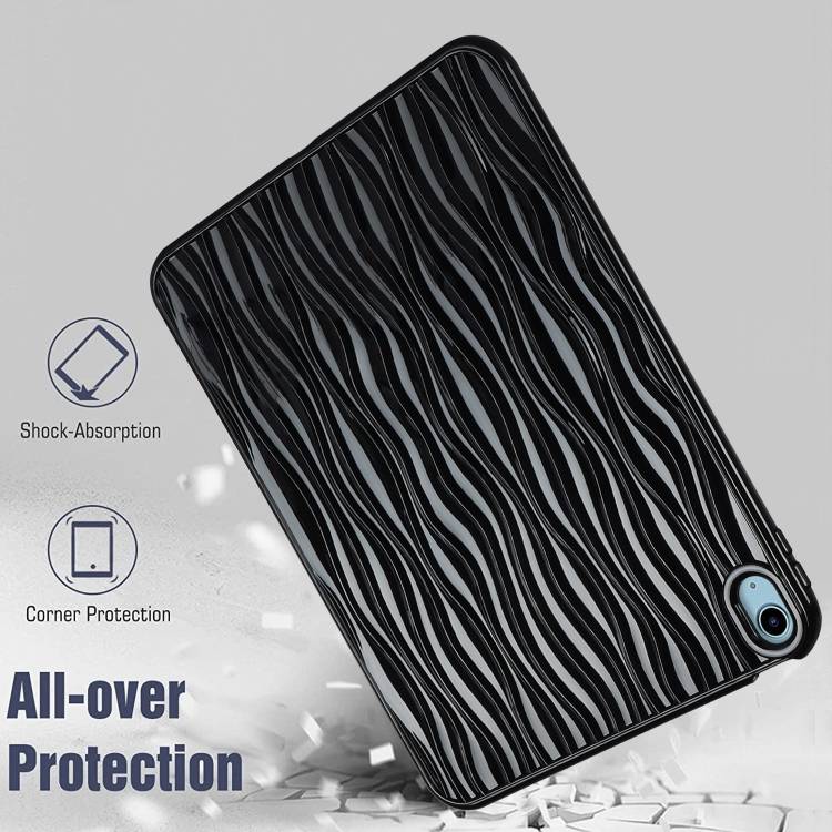 For iPad Air 10.9 2022 / 2020 Jelly Color Water Ripple TPU Tablet Case(Black)